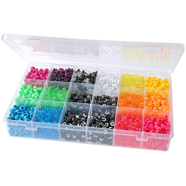 Hello Hobby Alphabet Bead Box 2100 Pieces with Large Hole Beads