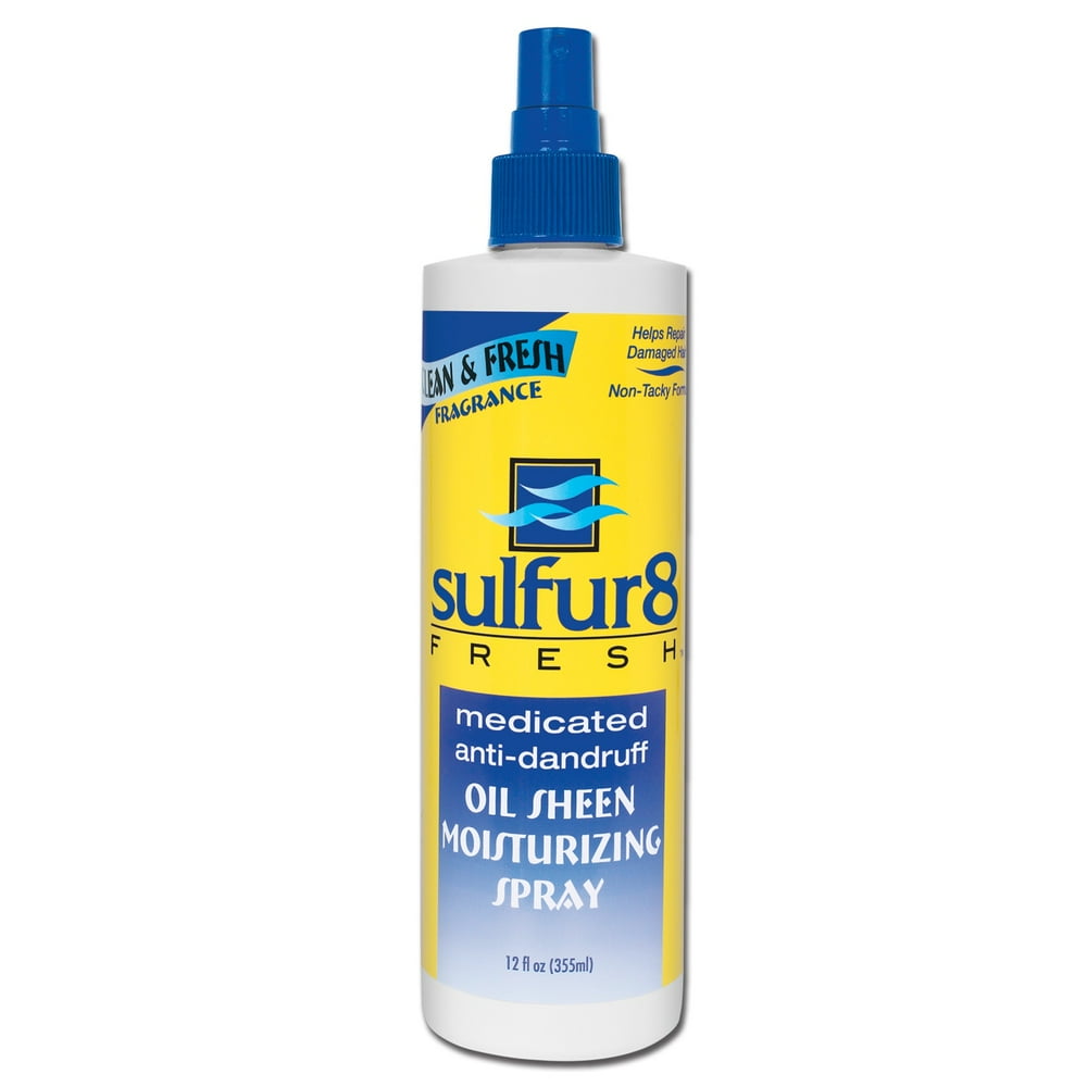 Sulfur 8 Fresh Oil Sheen Moisturizing Spray, 12 Fl Oz