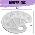 thumbnail image 3 of U.S. Art Supply 10-Well Plastic Artist Painting Palette - Paint Color Mixing Trays - Kids, Art Students, Classroom, Craft Projects, Fun Parties, Events - Brush Mix Acrylic, Oil, Watercolor, Tempera, 3 of 5