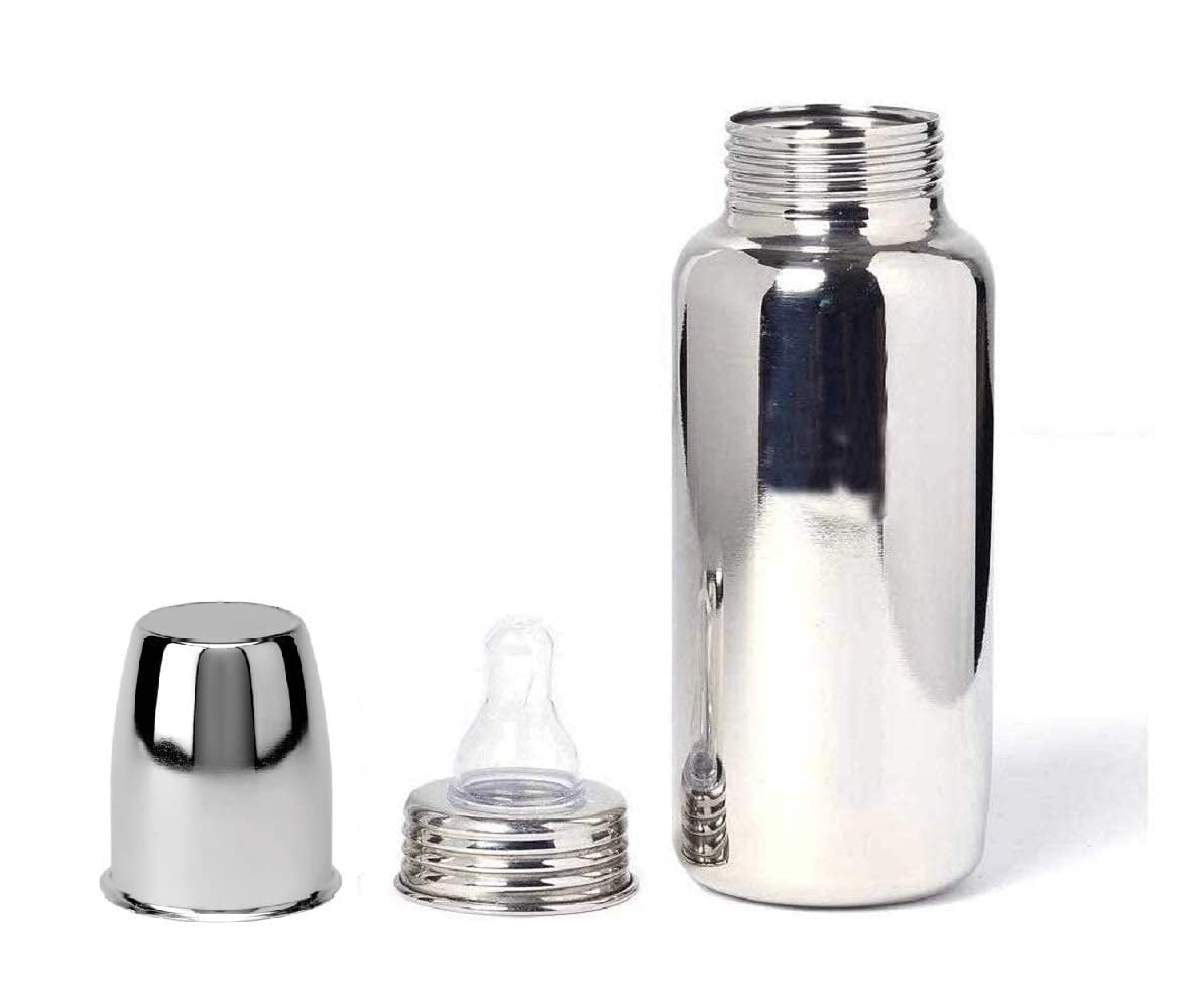 Organic Kidz Stainless Steel Baby Feeding Bottle for Kids for Milk and Baby Drinks, (290ml)