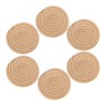 thumbnail image 4 of Qiangzon Cotton Rope Woven Round Placemats – Thick Insulated Coasters, Absorbent Cup & Pot Mats for Dining Table, Set of 6 with Holder, Farmhouse Kitchen Heat Pad Décor, 4 of 8