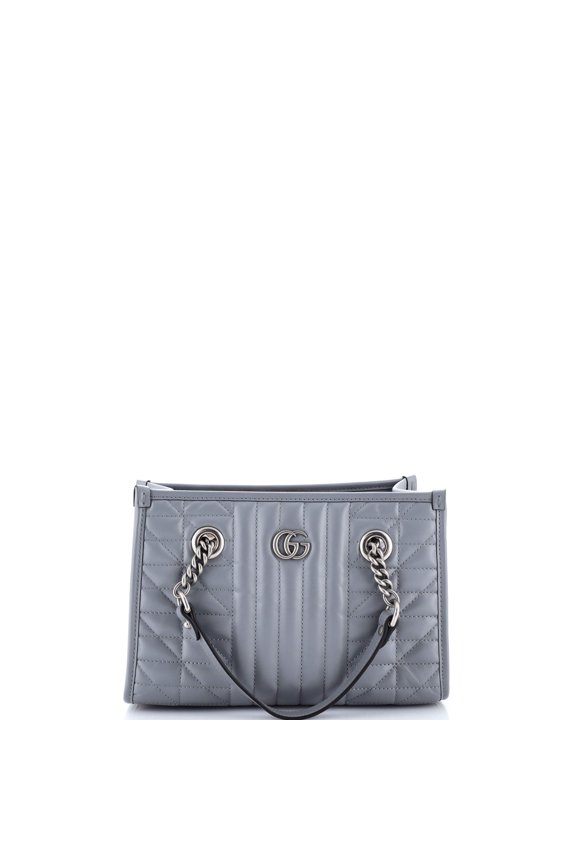 Pre-Owned GG Marmont Aria Chain Shopping Tote Mixed Matelasse Leather Small By Rebag