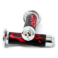 thumbnail image 1 of Krator ATV / PWC Skull Gel Racing Grips Red Rubber Flame Compatible with Bombardier Rubicon, 1 of 5