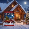 thumbnail image 5 of Christmas Snowman Garden Flag 12x18 Inch Double Sided Yard Flags Christmas Tree Farm Pickup Garden Flags for Outside Includes Anti Wind Clip,Stopper,Lights, 5 of 8