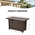 thumbnail image 3 of Gaildon 5 Piece Patio Furniture Set with Fire Pit Table, All Weather Outdoor Sectional PE Rattan, Patio Conversation Sets with Cushions for Garden Lawn Balcony Porch Deck, Grey, 3 of 8