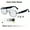 Black Metal Single-sided Color-changing Glasses, variant on Smart Glasses With Auto Color Change Lens Black 1 Pair Touch Control Outdoor Use