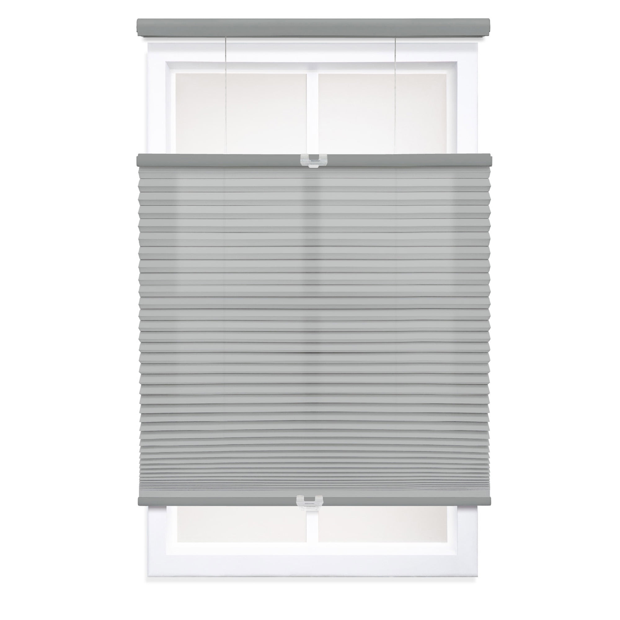 Regal Living Top Down Bottom Up Light Filtering Cordless Cellular Shade, Anchor Gray - 68.5" W x 64" L