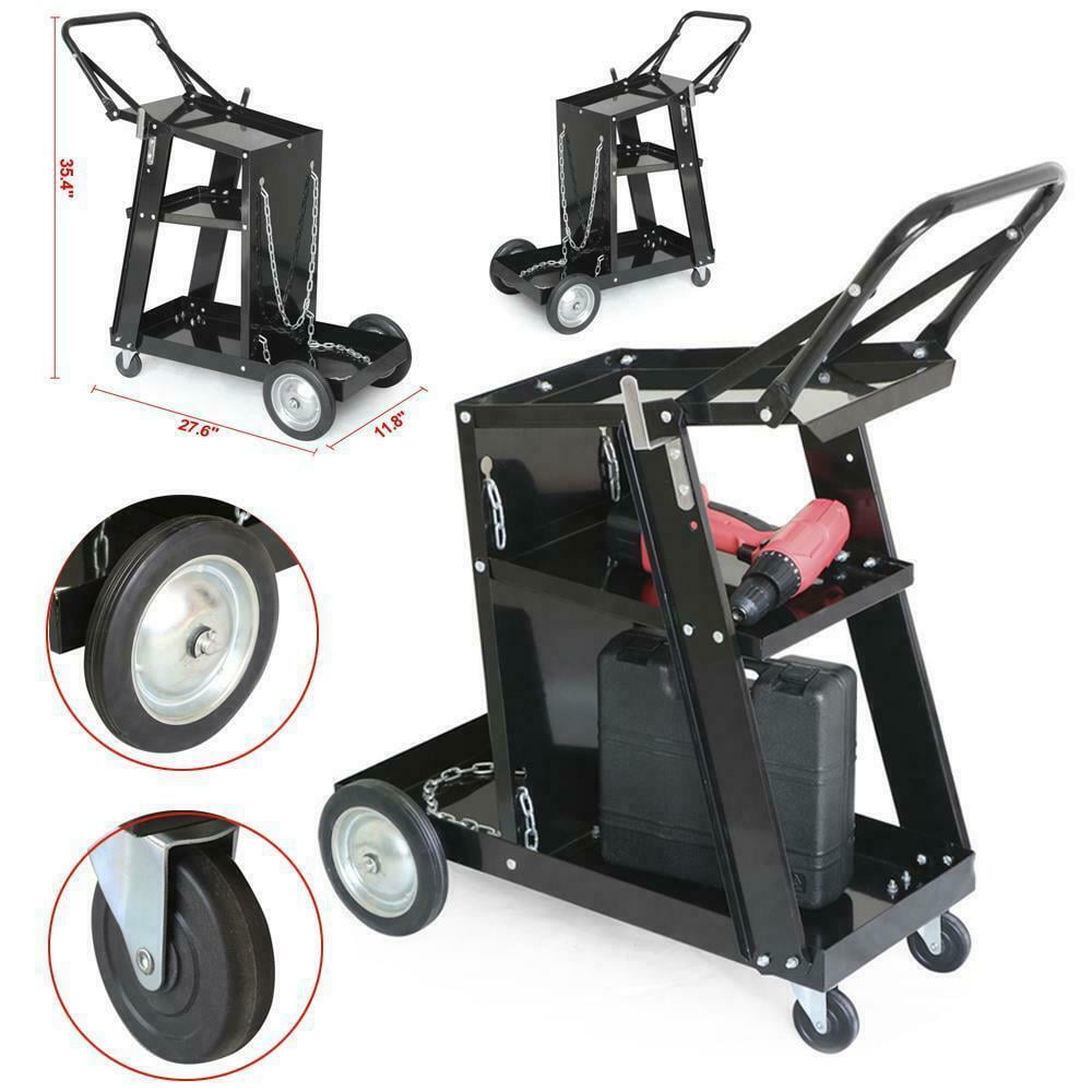 Welder Cart,3Tier Welding Cart Tig MIG Welder Plasma Cutter Cart with