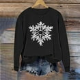 thumbnail image 5 of Women's Christmas Sweatshirts Long Sleeve Crewneck Ribbed Cuffs Holiday Pullover Shirts Black-1 L, 5 of 6