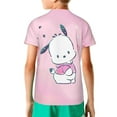 thumbnail image 2 of Sanrio Pochacco Kids T-Shirt 3d Printed Graphic T-Shirts Boys And Girls Short Sleeve Shirts For Youth Kids X-Small, 2 of 6