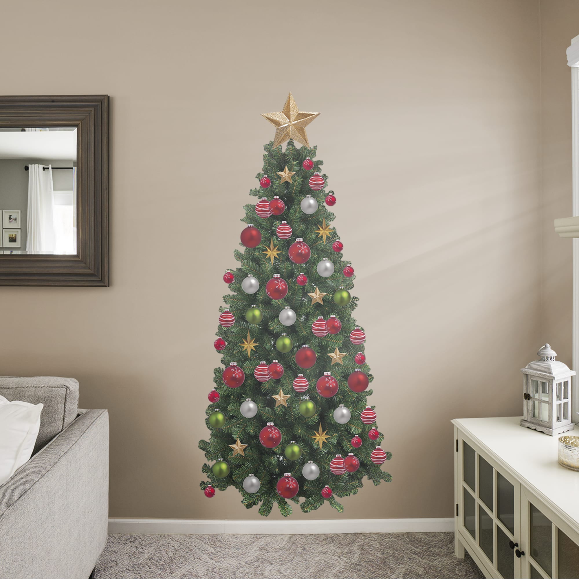 Fathead Christmas Tree - Life-Size Holiday Removable Wall Decal - Walmart.com - Walmart.com