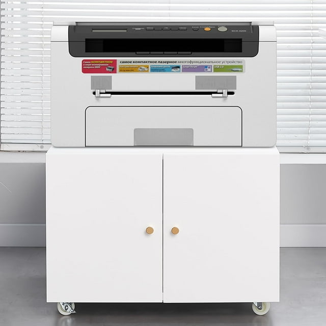BeesClover Support d'Imprimante en Métal avec Rangement, Armoire Mobile pour Imprimante pour Bureau à Domicile