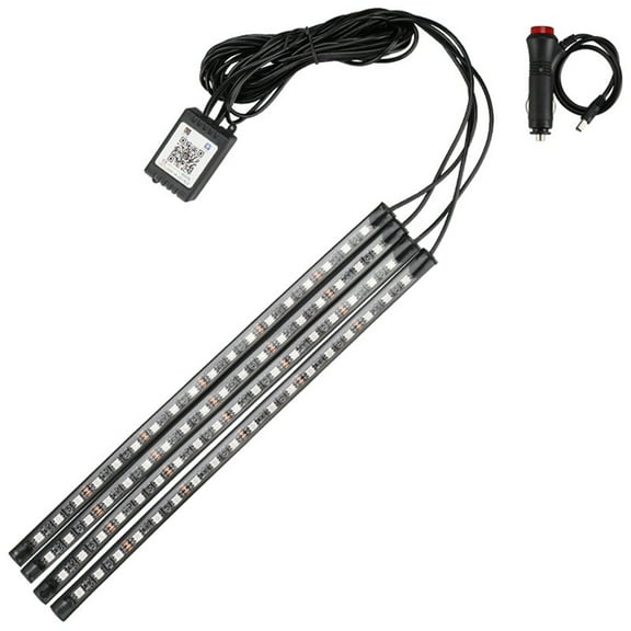 LED Lights for Motorcycle RGB APP Sound Control Moto Backlight Flexible Waterproof Decoration Light Neon Strip 72 Lights