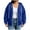 Blue, variant on Virmaxy Women's Plus Size Full Zip Drawstring Hoodie Sweatshirt Long Sleeve Oversized Warm Casual Jacket with Pockets for Winter Daily Wear L-5XL