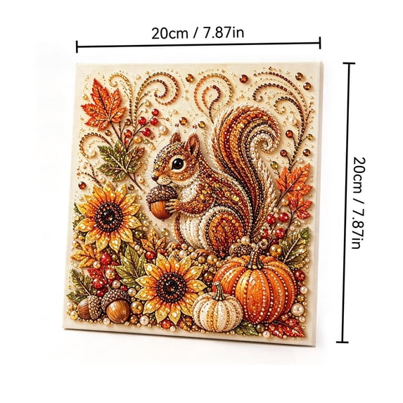 2PCS Autumn Pearl Painting Kit - DIY Fall Pearl Diamond Art Kit for Adults Beginners - Thanksgiving Pumpkin Diamond Dots Beads Art Craft Kits for Home Wall Decor Party Gift