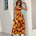 thumbnail image 5 of Baked Beans Womens Night Club Maxi Dress V Neck Sleeveless Bohemia Long Dresses, 5 of 9