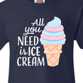 thumbnail image 4 of Inktastic All You Need is Ice Cream with Ice Cream Cone Youth T-Shirt, 4 of 5