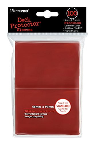 Red Standard Sized 100 Count #82672 Ultra Pro Deck Protector Sleeves 