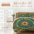 thumbnail image 6 of Green Gradient Tie Dye Art Bedding Duvet Cover Set King Size 4 Pieces Abstract Watercolor Dyeing Bedding Set with Zipper Closure, 1 Comforter Cover 92x106 Inches 1 Flat Sheet & 2 Pillow Cases, 6 of 7