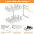 thumbnail image 3 of Under Sink Organizer, 2 Tier Under Sink Organizers and Storage, Adjustable Height, Slide Out Metal Cabinet Organizers, Pull Out Cabinet Storage Drawer Shelf for Kitchen Bathroom Black, 2 Pack, 3 of 10