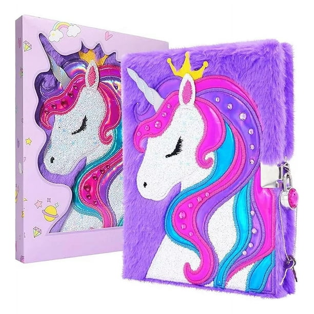 Libreta Diario Unicornio Para Niña Con Candado Y Llaves | Bodega ...