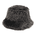 thumbnail image 2 of Lumtrix Fuzzy Winter Bucket Hats for Women, Men Warm Faux Fur Cap Plush Cute Trendy Y2K Solid Color Hat Dark Gray One Size, 2 of 6