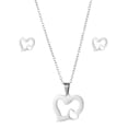 thumbnail image 1 of SIfdSeng A Stylish Stainless Steel Necklace and Earrings with Collarbone Chain, 1 of 7