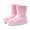 Pink, variant on JTieacloth Kids Rain Boots Mid Calf Rain Shoes For Boys Girls Outdoor Rainy Day Play,Sizes 2.5