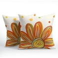 thumbnail image 2 of Summer Pillow Covers 20x20 Inch Hello Sunshine Floral Polka Dots Outdoor Throw Pillows Set of 2 Rustic Farmhouse Seasonal Holiday Pillowcases for Couch Home Decor, 2 of 6