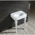thumbnail image 3 of Kingston Brass VPB2268P Derrah 25-9/16" Rectangular Ceramic Console Bathroom Sink - White, 3 of 3