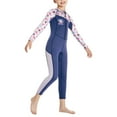 thumbnail image 3 of Moyitang Kids Wetsuit for Boys Girls Children Wet Suit 2mm Neoprene Swimsuit Front Zipper Dark Blue S, 3 of 7