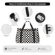 thumbnail image 4 of Disketp Black and White Checkerboard Bolsa de Viaje Tipo Duffle, Bolso de Mano para Fin de Semana para Mujer, Bolsa de Gimnasio Ligera para Hombre, Esencial para Viajes, 4 of 7