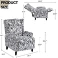 thumbnail image 5 of DREAMSIDEA Push Back Recliner Chair Living Room, Wingback Reclining Sofa Chair,High Back Recliner Reading Chair with Footrest for Living Room/Office/Apartment, Rococo Black, 5 of 5