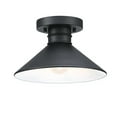 thumbnail image 2 of Westinghouse Westinghouse Lighting 6112900 Watts Creek 11 Inch Rustic/Arts & Crafts One-Light Outdoor Semi Flush Mount Ceiling Light, Dark Sky Friendly, Textured Black Finish, 2 of 5