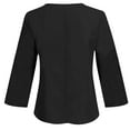 thumbnail image 5 of JINMGG Womens Tops,Women's Solid V-neck Button Casual Loose Fitting Cotton Linen Long Sleeved Top/shirt,Black S, 5 of 5