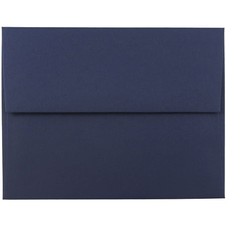 UPC: 0608729147183 | JAM Paper & Envelope A2 Envelopes  4 3/8 x 5 3/4  Navy Blue  25/Pack