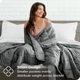 thumbnail image 3 of Bare Home Couverture Pondérée de 30 Lb pour Adultes - 80 Pouces x 87 Pouces - Molleton Minky, Gris, 3 of 7
