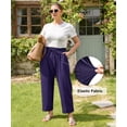 thumbnail image 5 of CASSIE LIZ Plus Size Summer Pants Curvy Womens Wide Leg Beach Palazzo Pants Baggy Lounge Trousers 3XL 22W 24W, 5 of 10