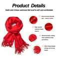 thumbnail image 7 of EASE LEAP Pashmina Scarfs Women Shawls Wraps Evening Dresses Soft Large Scarves Wedding, Red, 7 of 7