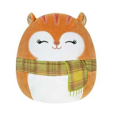 Squishmallows Official 8 inch Orange Squirrel with Scarf - Child's Ultra Soft Stuffed Plush Toy