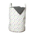 thumbnail image 1 of Swan Laundry Bag, Rainbow Colored Swans Pattern Birds Wings Themed Nursery Kids Print, Hamper Basket with Handles Drawstring Closure for Laundromats, 13" x 19", Multicolor, by Ambesonne, 1 of 4