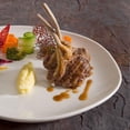 thumbnail image 4 of Vago 11.5" x 10.5" Organic Warm White Porcelain Plate (Set of 2), 4 of 4