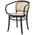 thumbnail image 5 of Side Dining Chair, Set of 2, Black, Wood, Modern Contemporary Farmhouse Coastal, Kitchen Room Cafe Bistro Restaurant Hospitality, 5 of 10