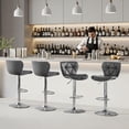 thumbnail image 2 of Juego de taburetes de bar Yaheetech Island Sillas Shell Back x4, color gris, 2 of 9