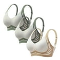 thumbnail image 2 of MVRLSH Jelly Bras For Women Powerful Bra For Women No Underwire Wireless Full Coverage Back Smoothing Bralette 3 Pack Beige M-4Xl, 2 of 9