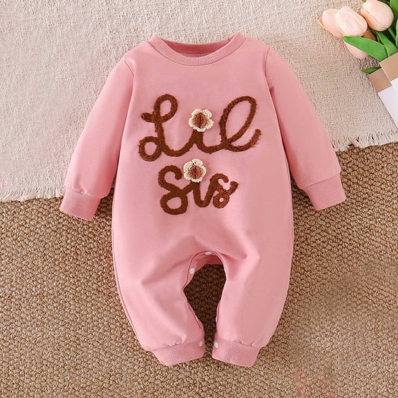 MEZZALL Toddler Jumpsuit Soft Long Sleeve Baby Bodysuit Romper For Girls Cozy Two Way Zipper Design Easy Change Onesie Soft O-Neck Spring Child One-Pieces