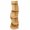 Natural Wood, variant on Leumius 5-Tier Bookshelf,Freestanding S-Shaped Corner Shelf Curved Display Rack,Space-Saving Corner Display Bookshelf/Plant Stand for Living Room Home Office,Orange