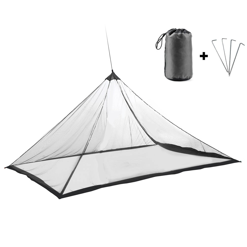 GLFILL Mesh Camping Tent With Carry Bag Water Resistant Outdoor Mesh Tent Bug Net With Zippered Door Carry Bag For Camping Fishing Black