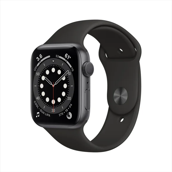 Pre-Owned Apple Watch Series 6 44MM Space Gray - Aluminum Case - Black Sport Band (Good)