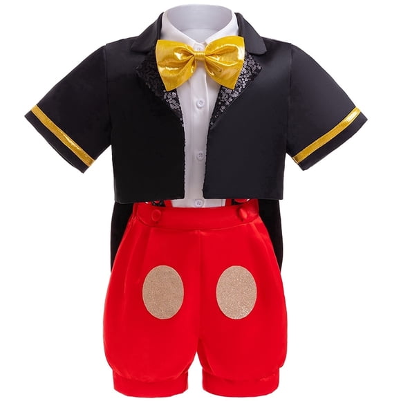 Conjunto de Disfraz de Halloween de Mouse para Niños Pequeños, Disfraz Elegante para Fiesta